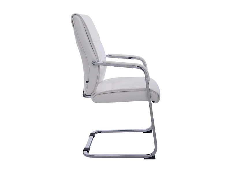 Lot de 2  chaises oscillantes - Similicuir & Nature - Blanc - Anubis