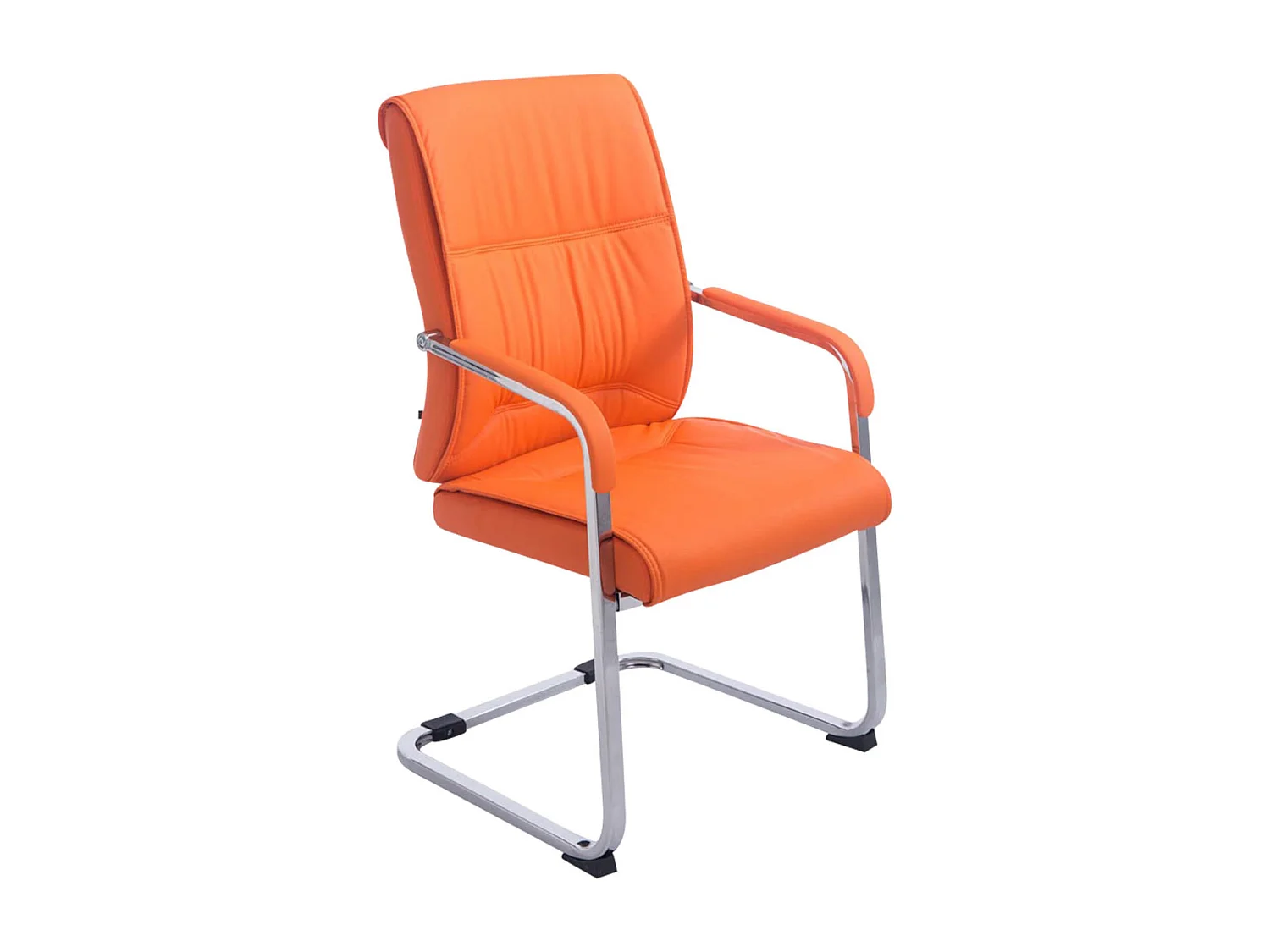 Lot de 2  chaises oscillantes - Similicuir & Nature - Orange - Anubis