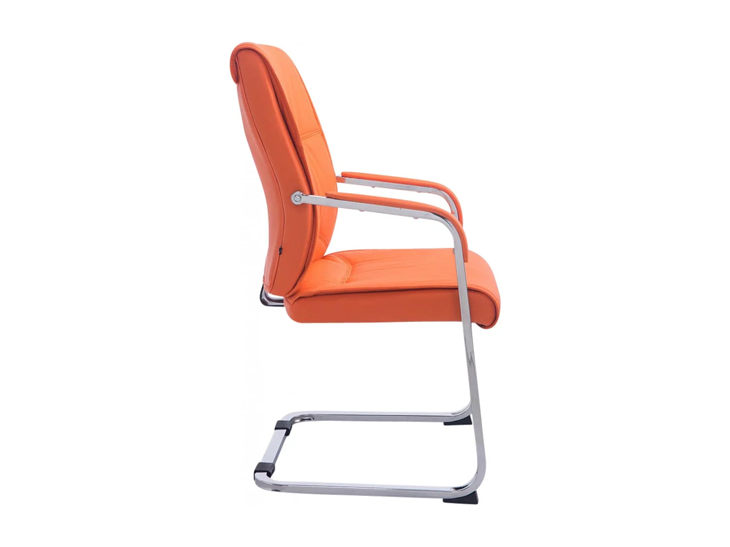 Lot de 2  chaises oscillantes - Similicuir & Nature - Orange - Anubis