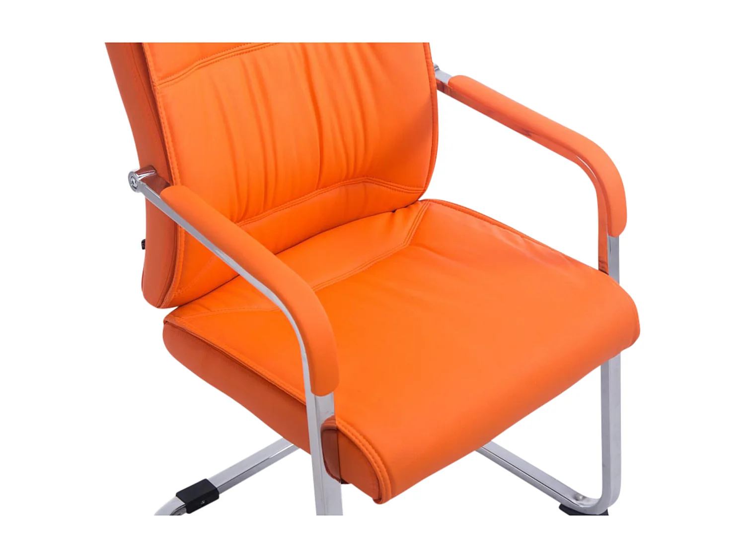 Lot de 2  chaises oscillantes - Similicuir & Nature - Orange - Anubis