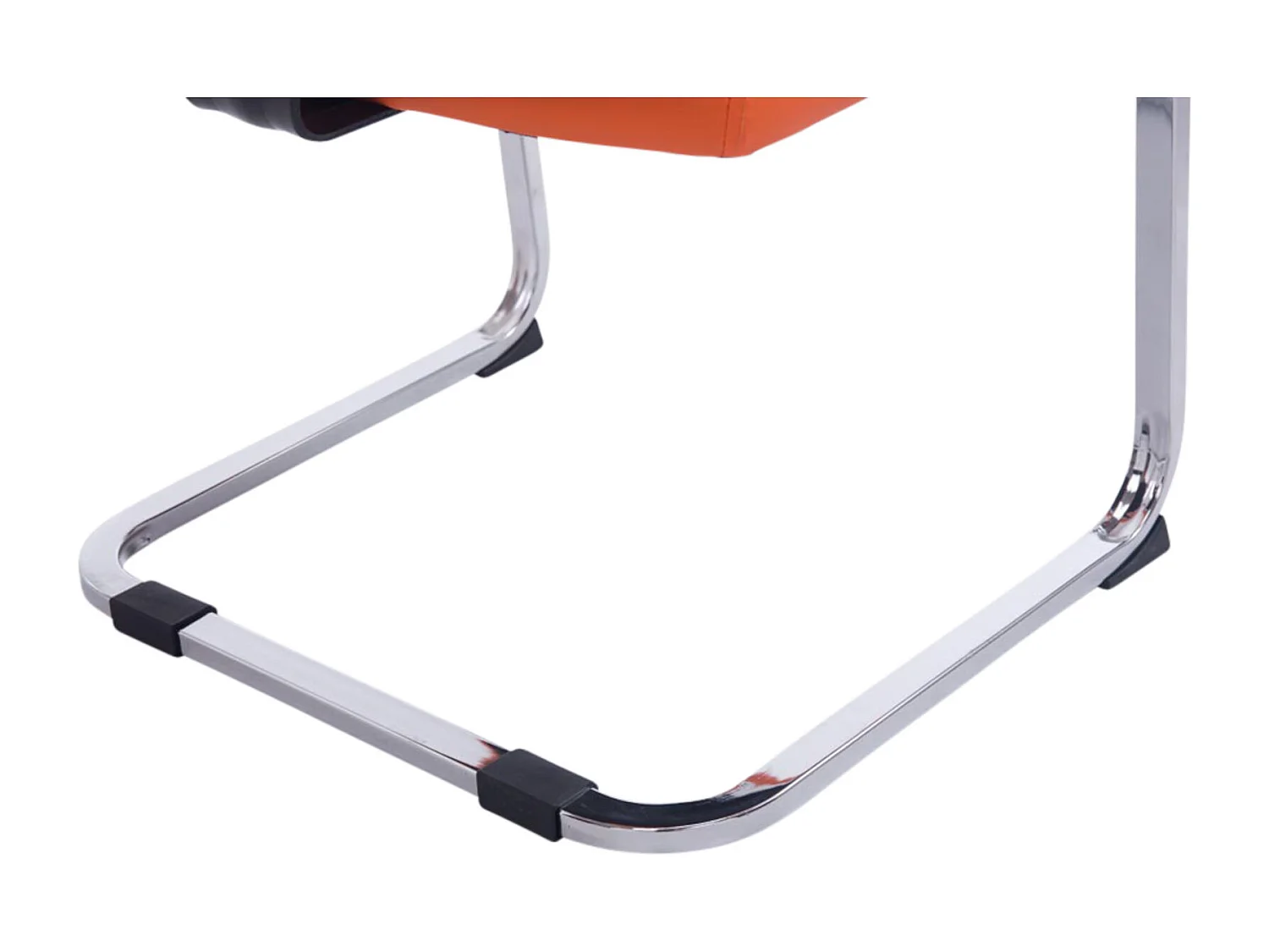 Lot de 2  chaises oscillantes - Similicuir & Nature - Orange - Anubis