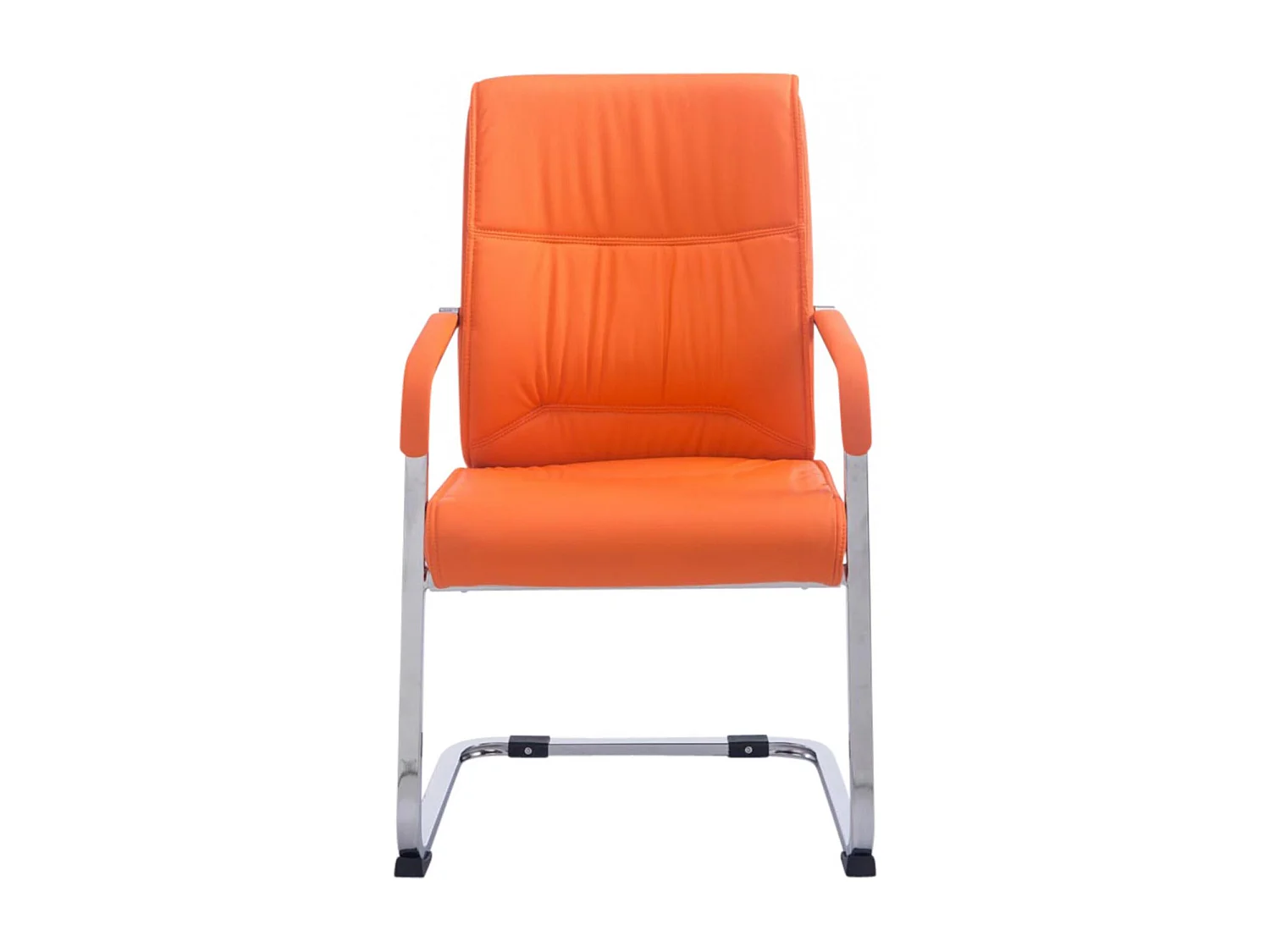 Lot de 2  chaises oscillantes - Similicuir & Nature - Orange - Anubis