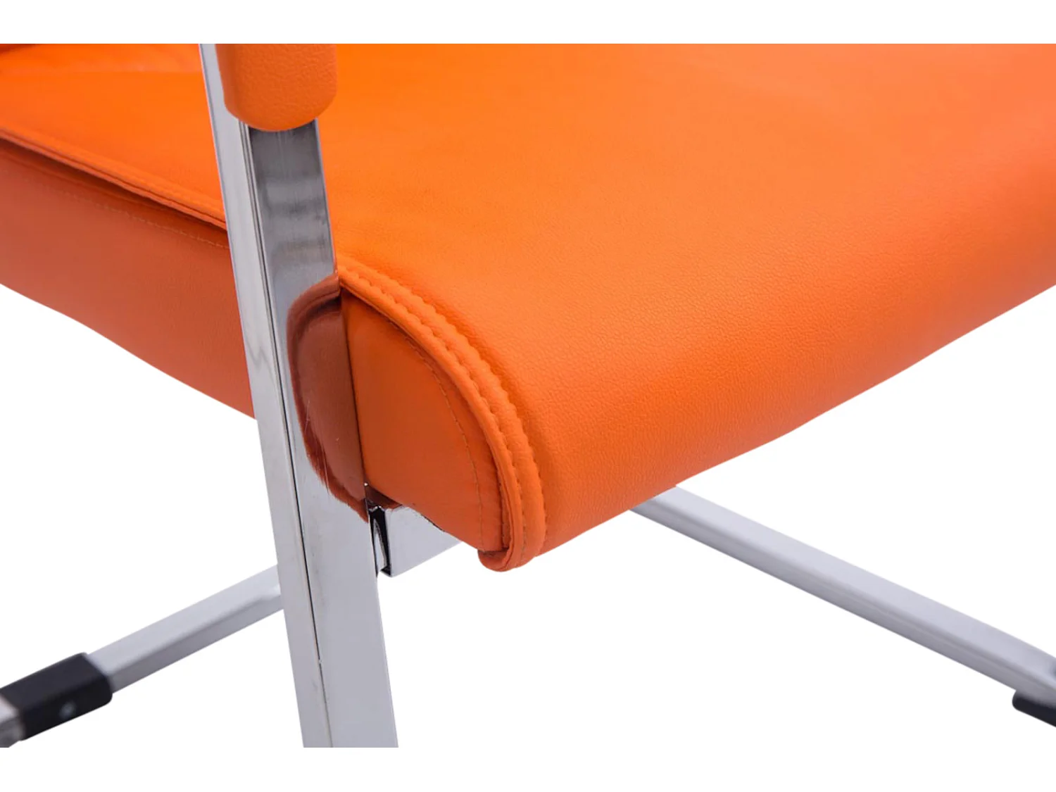 Lot de 2  chaises oscillantes - Similicuir & Nature - Orange - Anubis