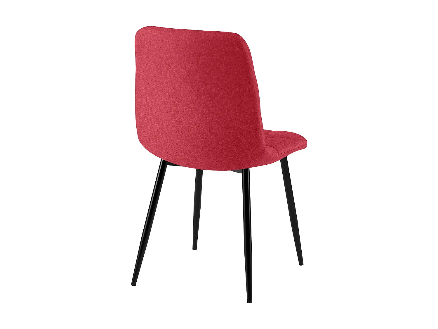 chaise salle à manger - Tissu & Noir - Rouge - Antibes