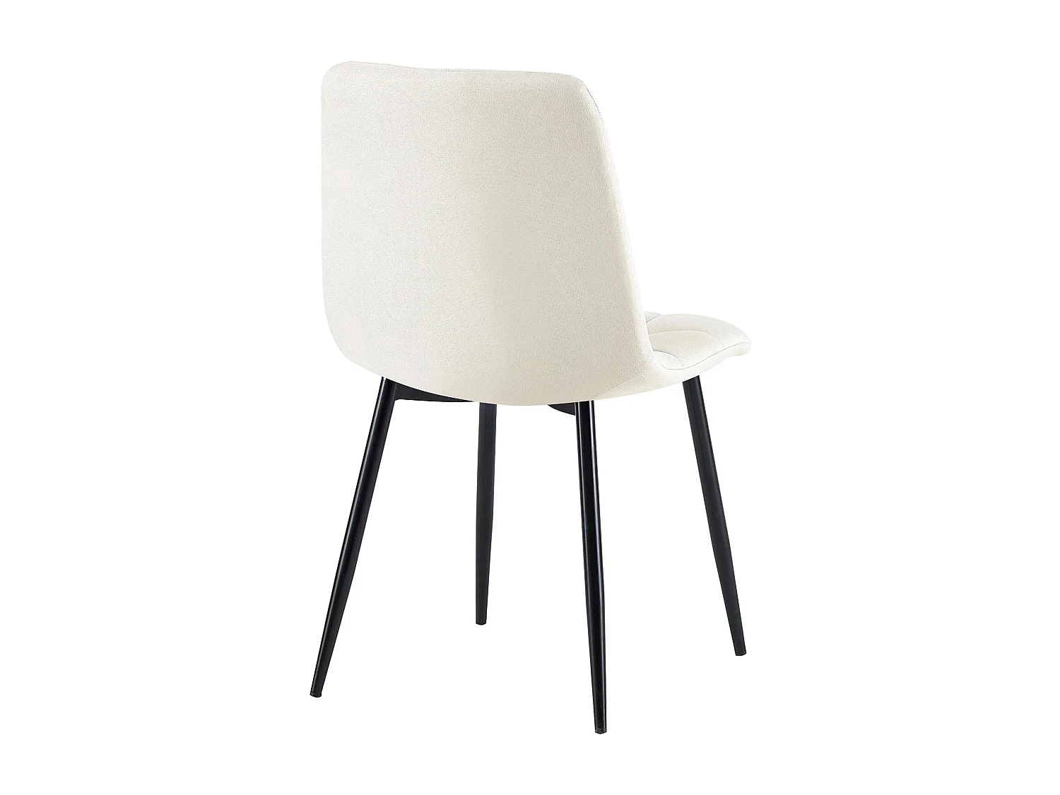 chaise salle à manger - Tissu & Noir - Crème - Antibes