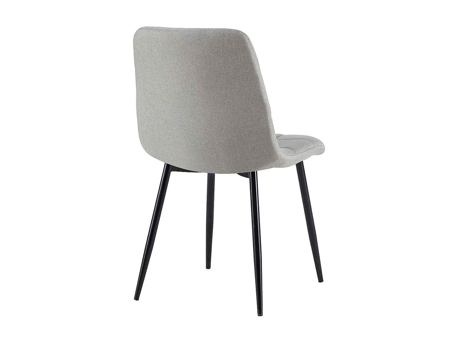 Eetkamerstoelen - Stof & zwart - licht grijs - Antibes