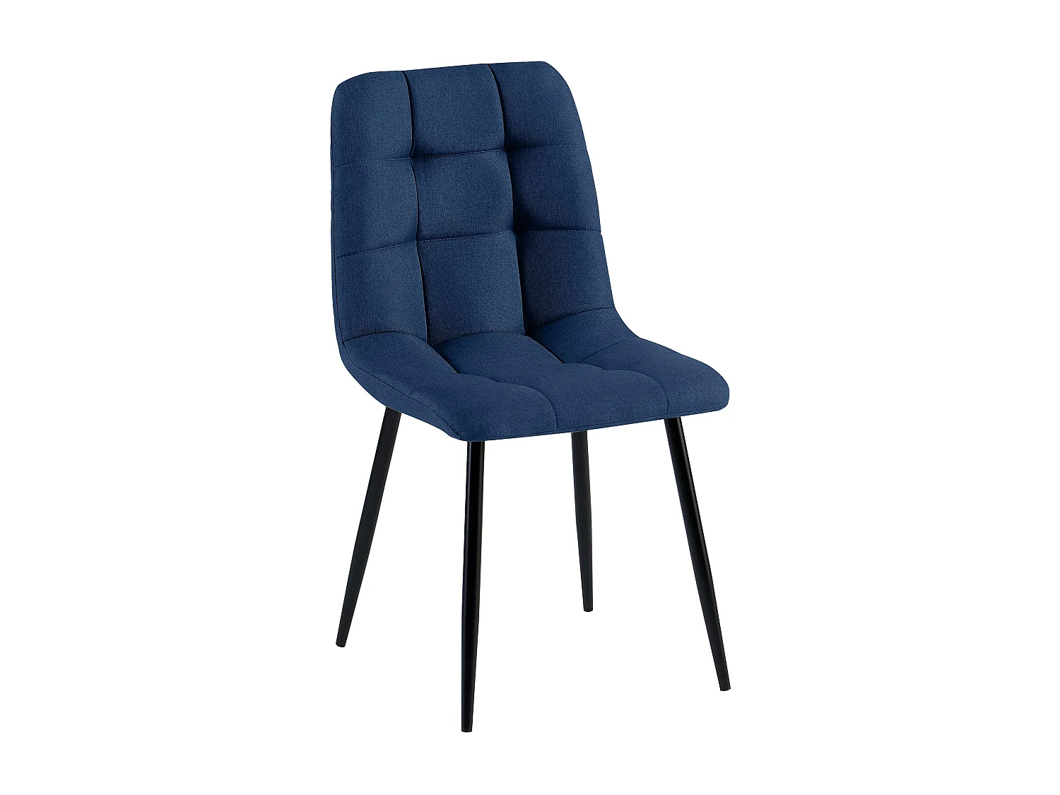 Eetkamerstoelen - Stof & zwart - blauw - Antibes