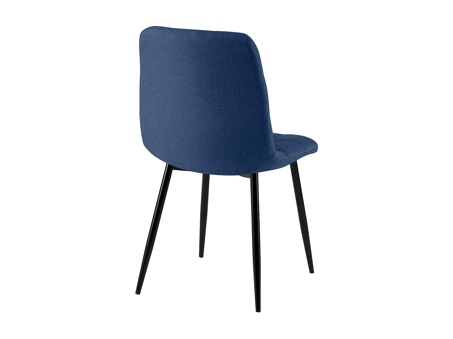 chaise salle à manger - Tissu & Noir - Bleu - Antibes