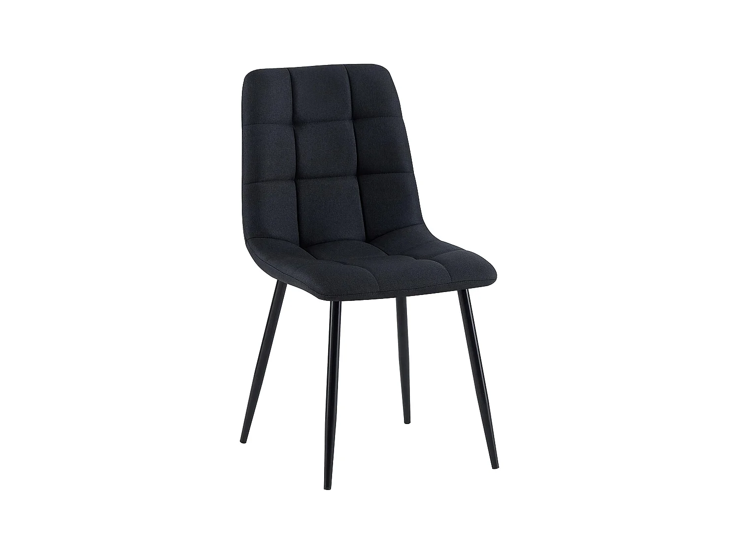 chaise salle à manger - Tissu & Noir - Noir - Antibes