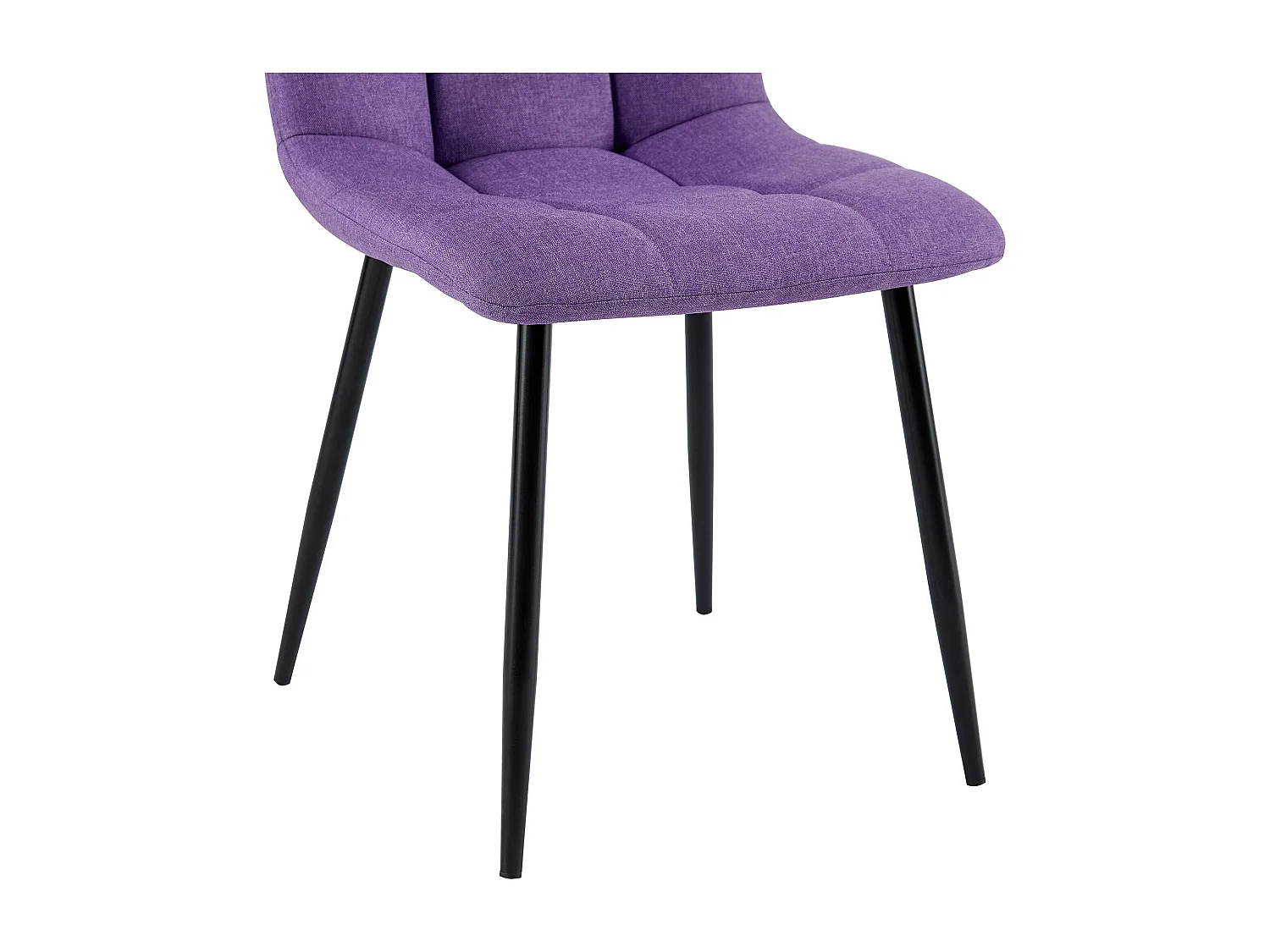 chaise salle à manger - Tissu & Noir - Violet - Antibes