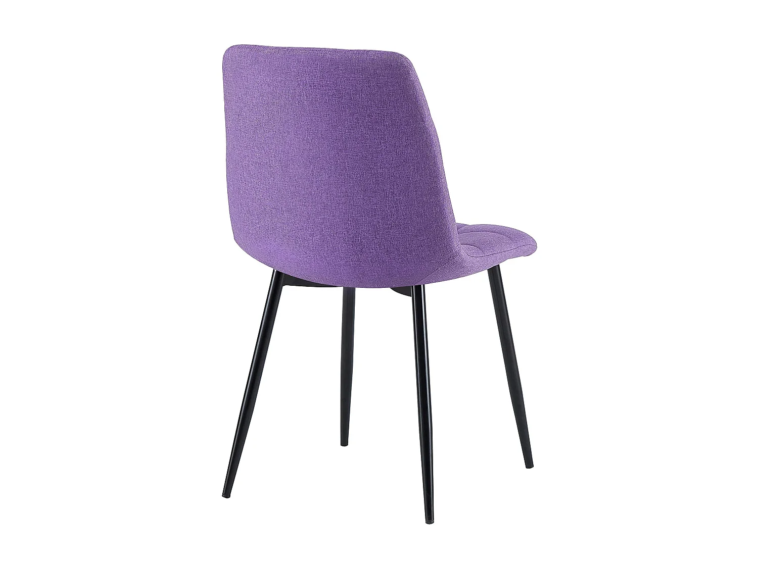 chaise salle à manger - Tissu & Noir - Violet - Antibes