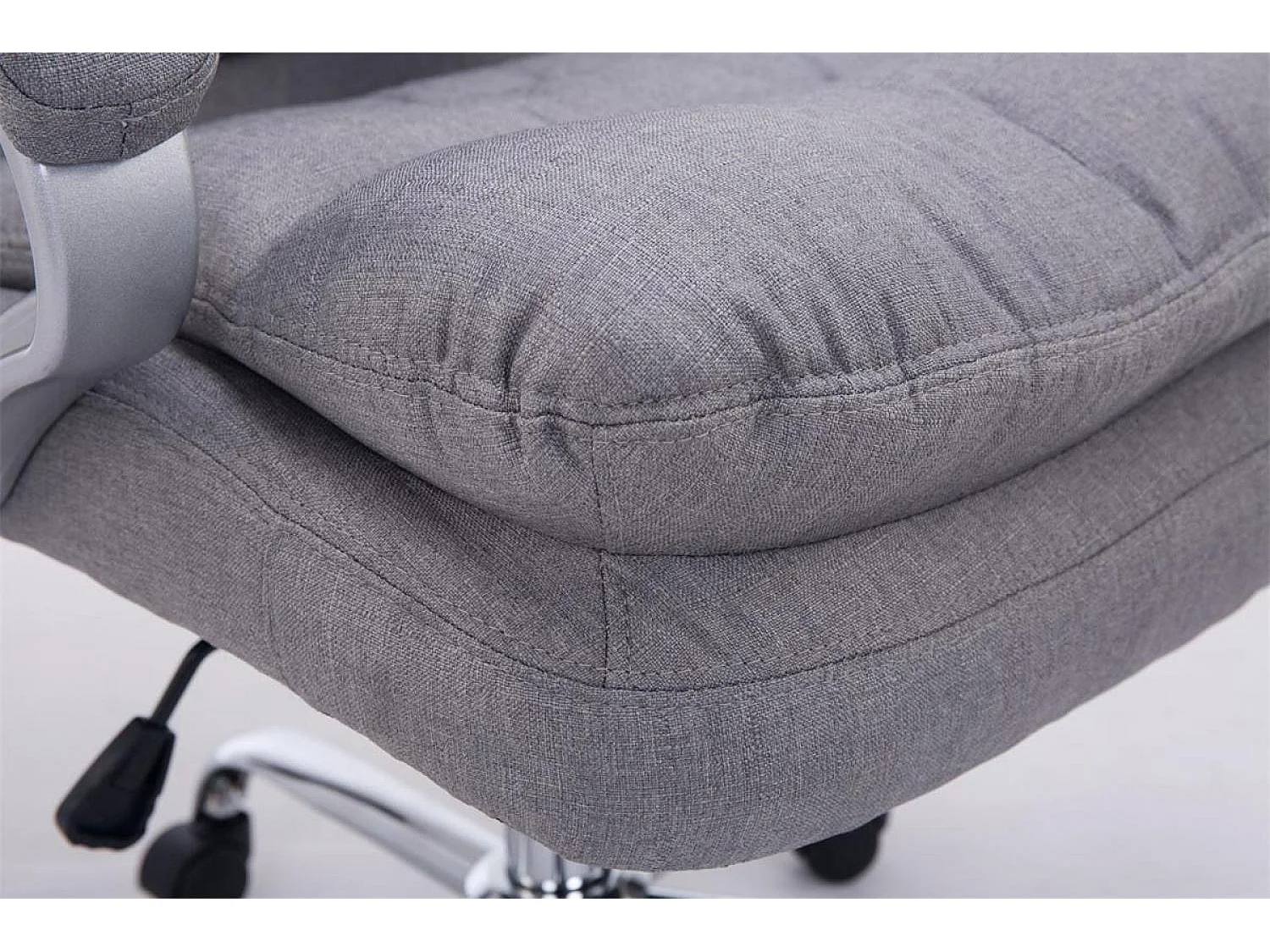 Chaise de bureau - Tissu - Gris - XXL Vancouver