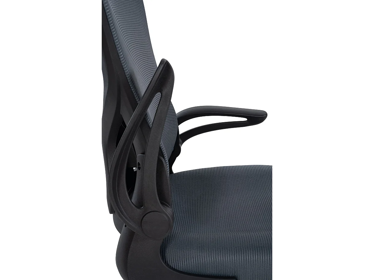 Chaise de bureau - Tissu & Plastique - Gris - Hudson