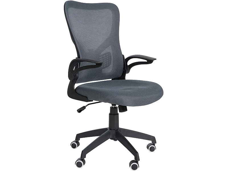 Chaise de bureau - Tissu & Plastique - Gris - Hudson