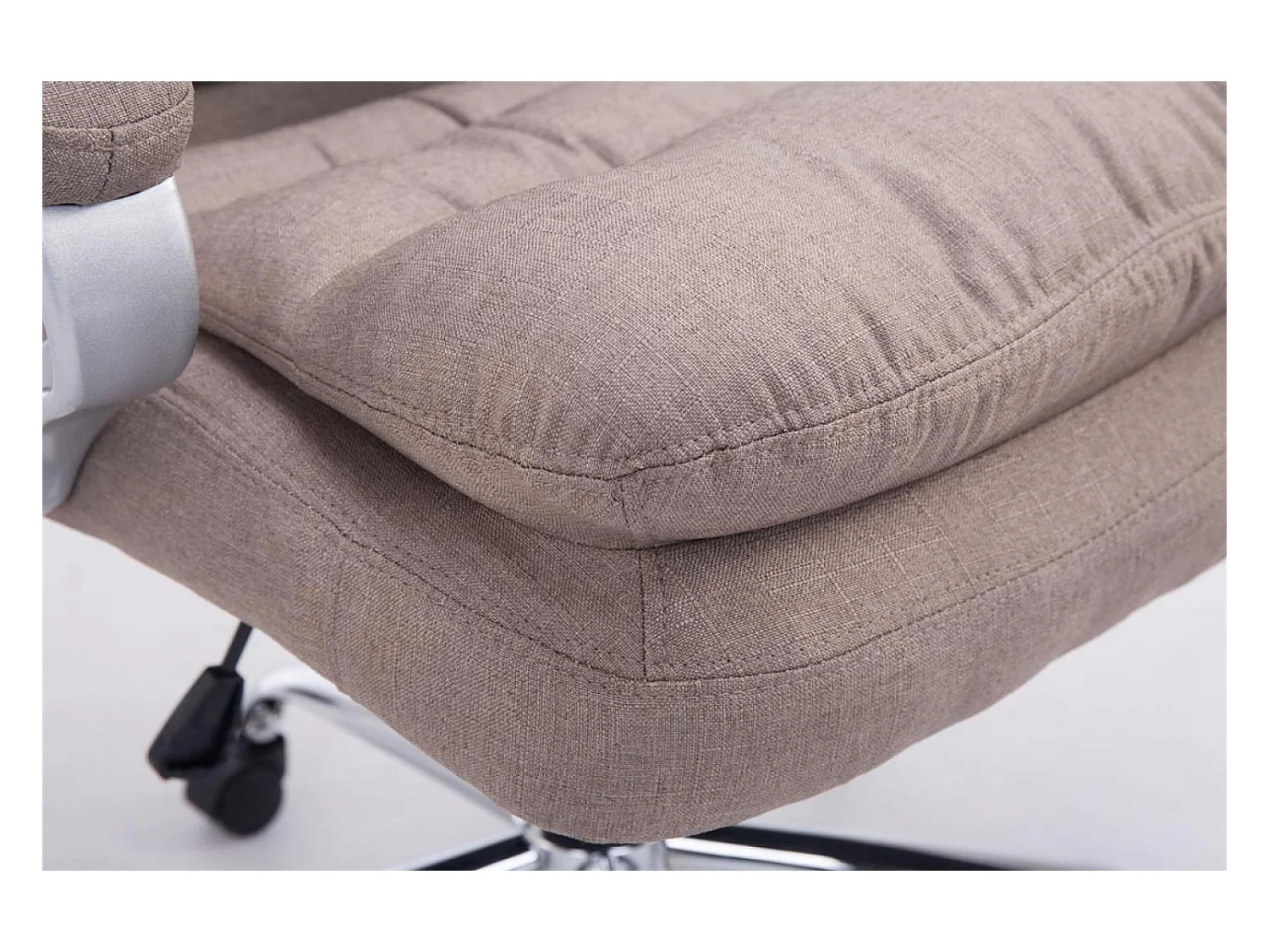 Chaise de bureau - Tissu - Taupe - XXL Vancouver