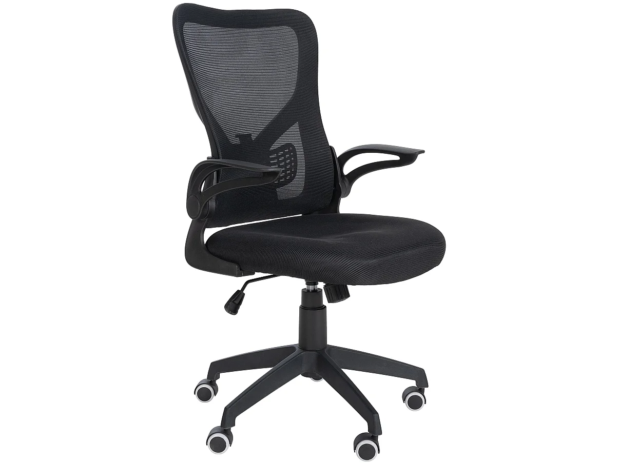 Bürostuhl - Stoff & Kunststoff - schwarz - Hudson