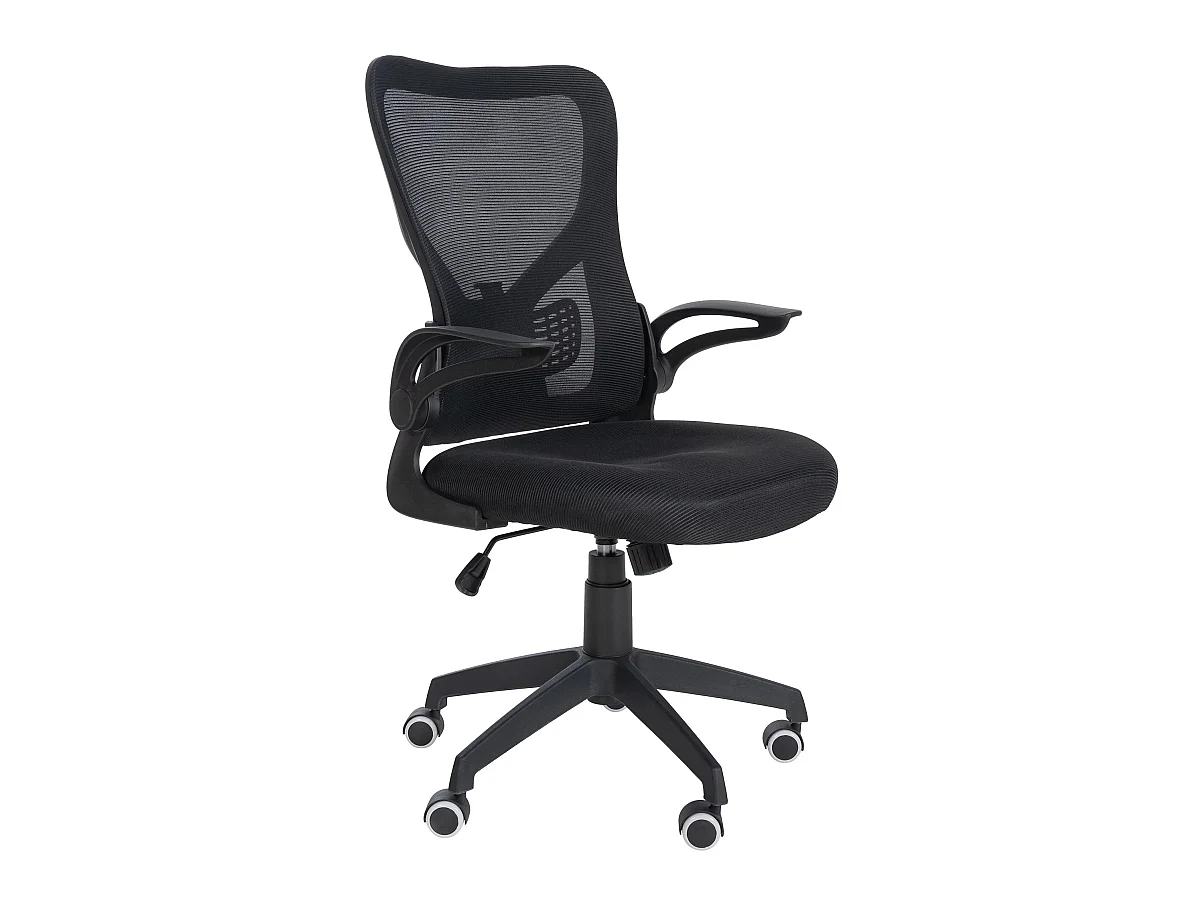Chaise de bureau - Tissu & Plastique - Noir - Hudson