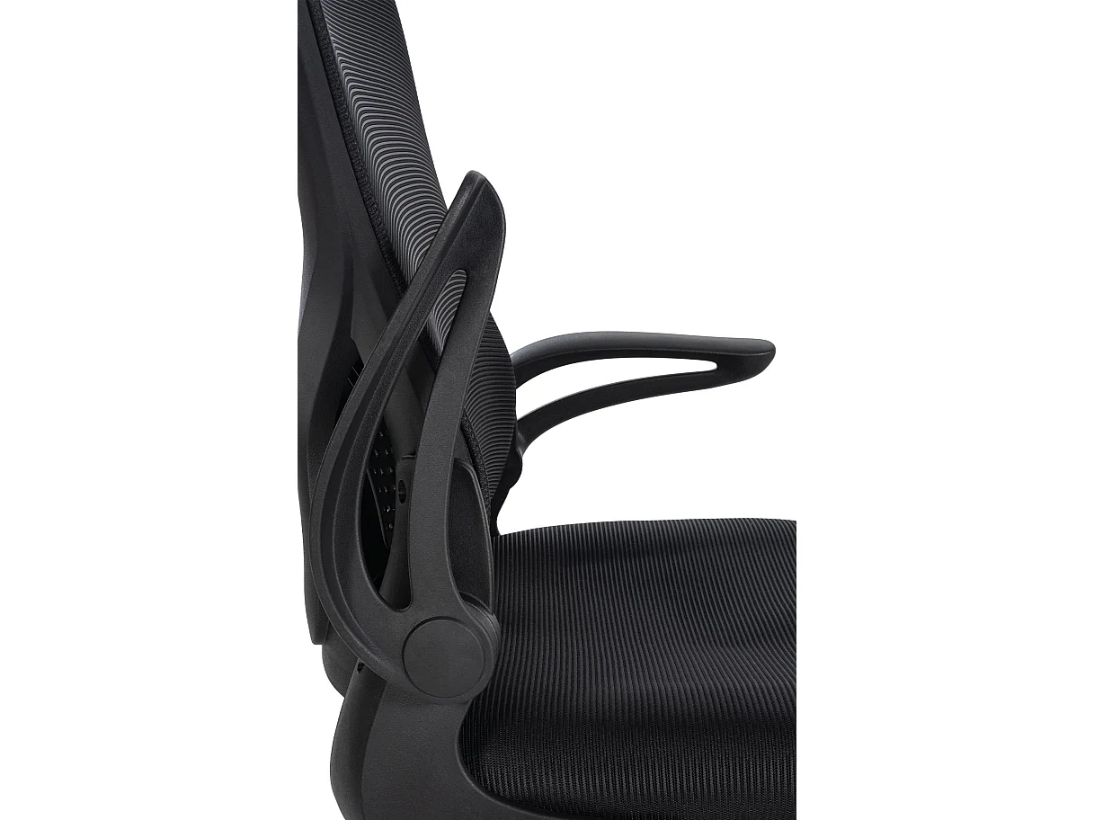 Bürostuhl - Stoff & Kunststoff - schwarz - Hudson