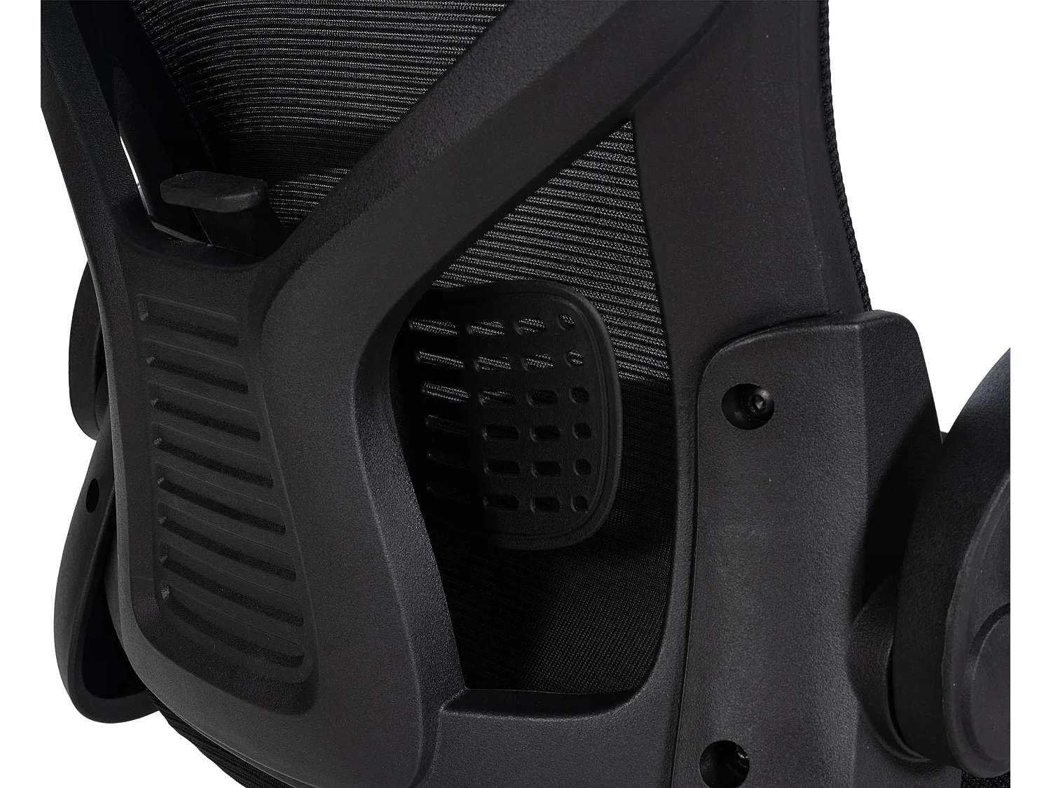 Bürostuhl - Stoff & Kunststoff - schwarz - Hudson