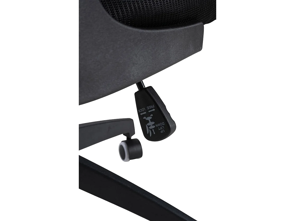 Bürostuhl - Stoff & Kunststoff - schwarz - Hudson