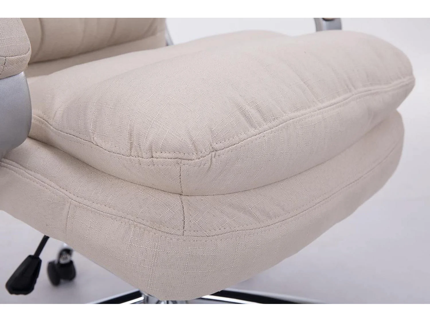 Chaise de bureau - Tissu - Crème - XXL Vancouver