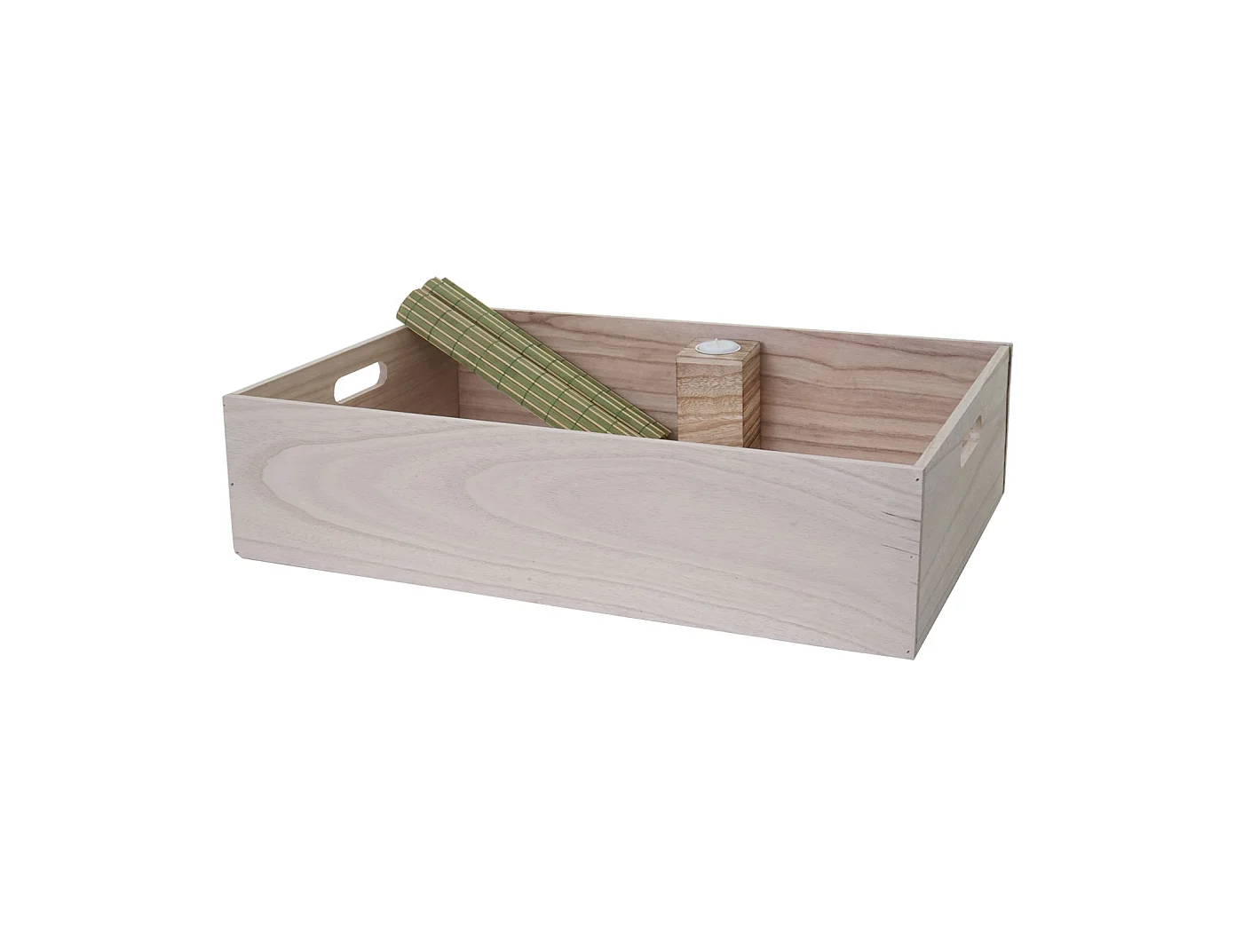 Boîte en bois MCW-C20,  60x40x15cm, brun naturel