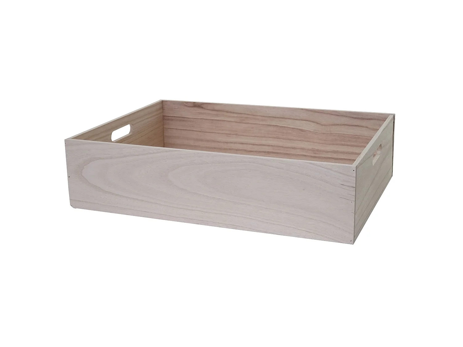 Caja de madera MCW-C20,  60x40x15cm, marrón natural