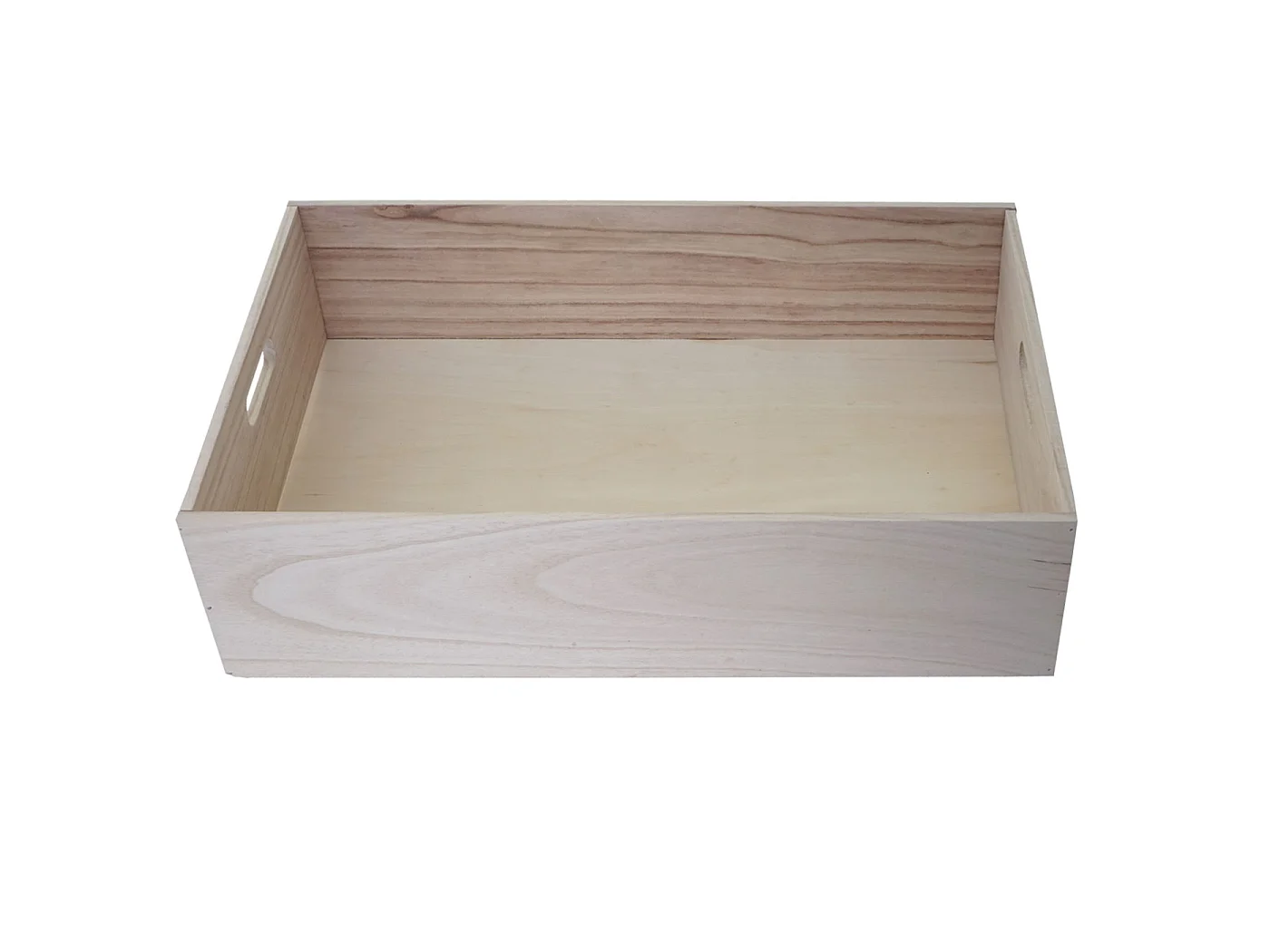 Caja de madera MCW-C20,  60x40x15cm, marrón natural