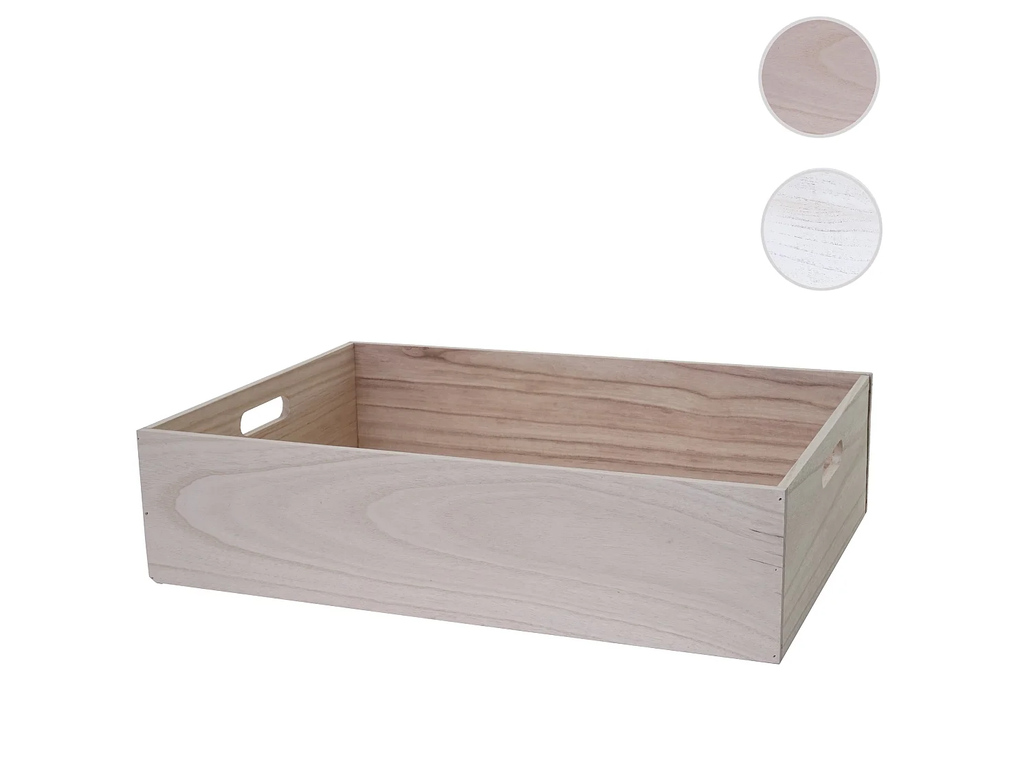 Caja de madera MCW-C20,  60x40x15cm, marrón natural