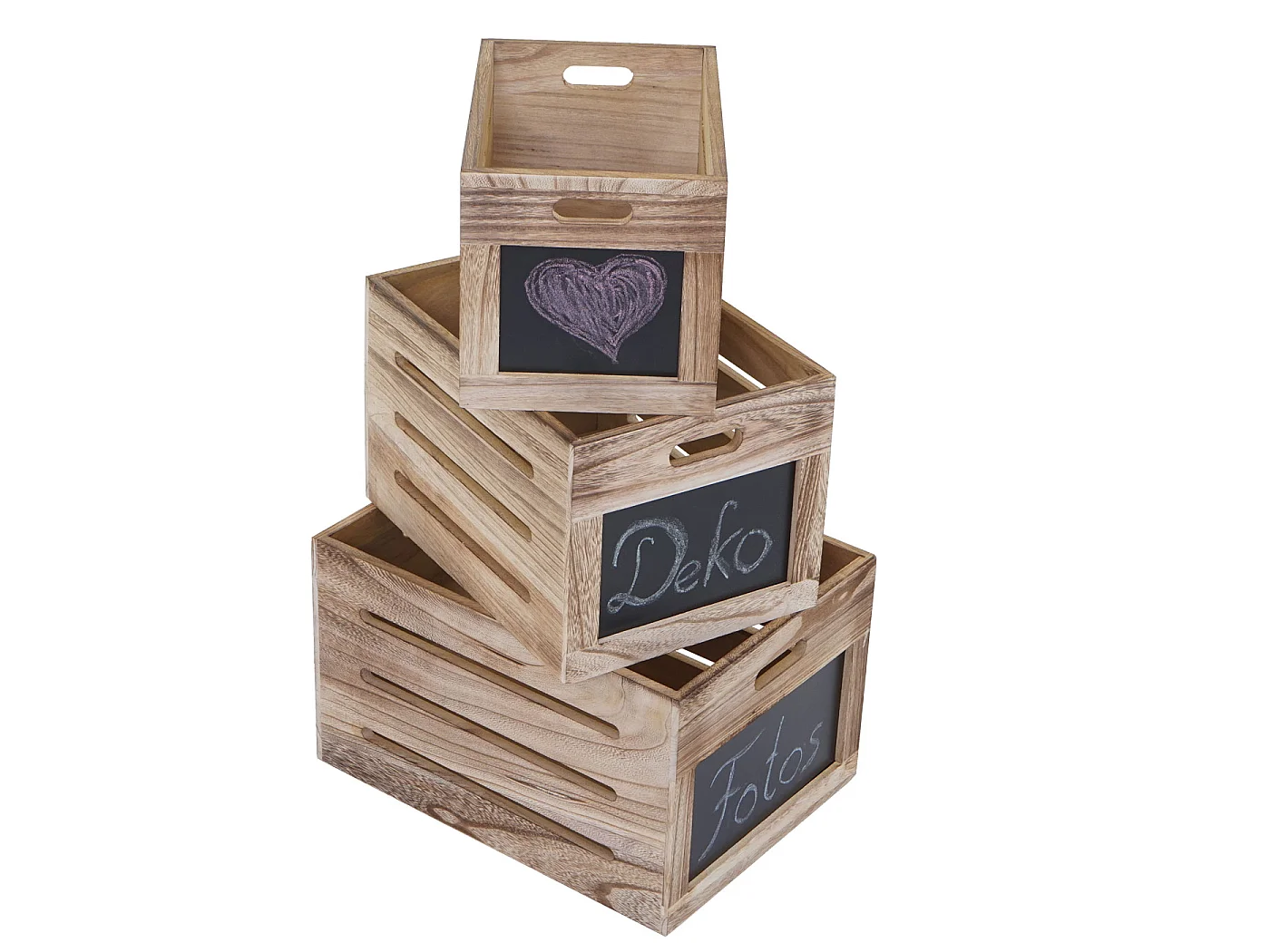 Caisse en bois MCW-E11 (set de 3),  couleur bois