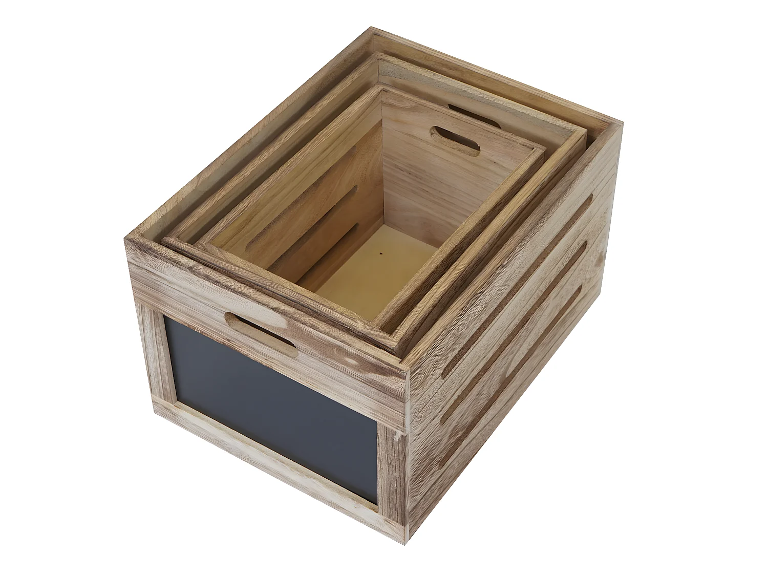 Caisse en bois MCW-E11 (set de 3),  couleur bois