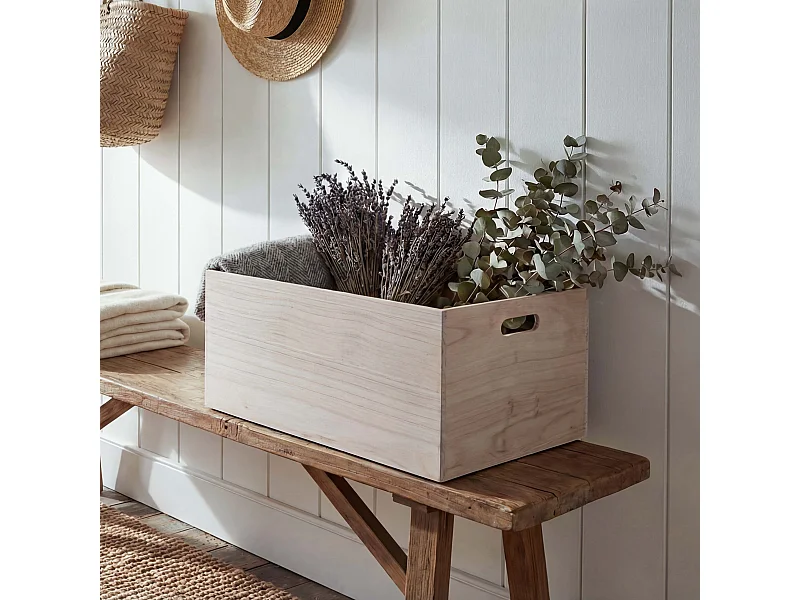 Holzbox MCW-C20, 60x40x24cm, naturbraun