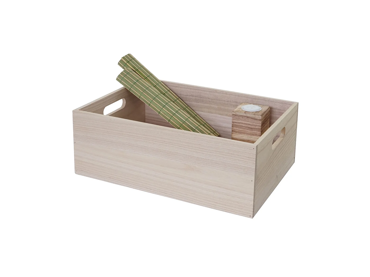 Boîte en bois MCW-C20,  40x30x15cm, brun naturel