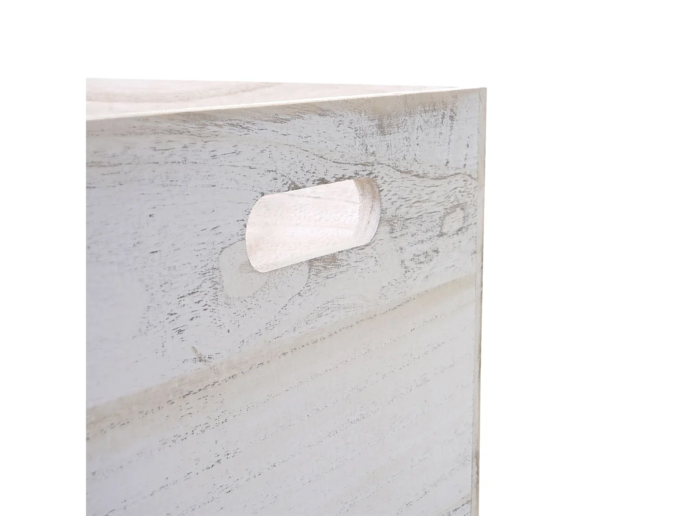 Houten kist MCW-C20,  40x30x24cm, wit shabby