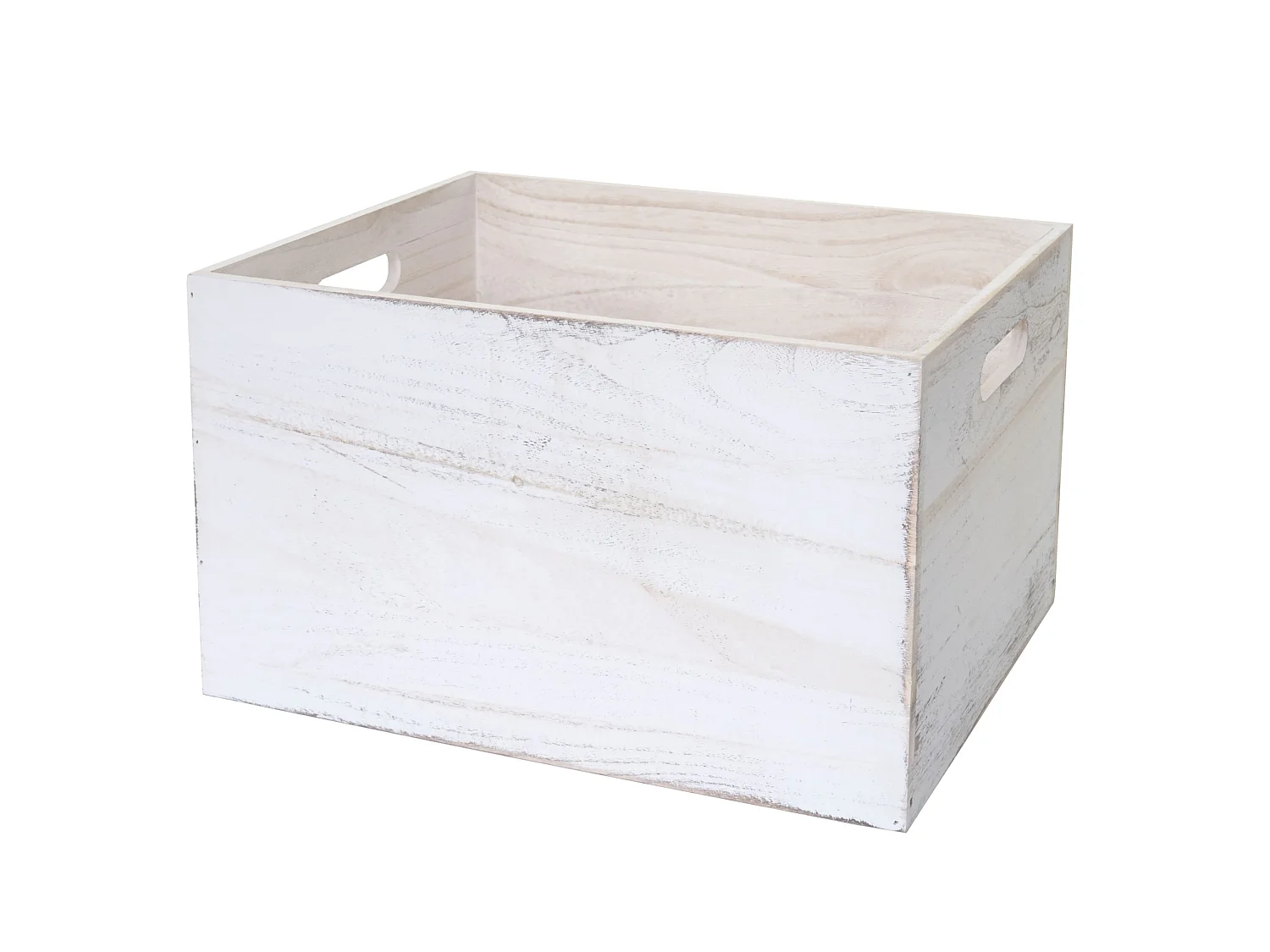 Boîte en bois MCW-C20,  40x30x24cm, blanc shabby