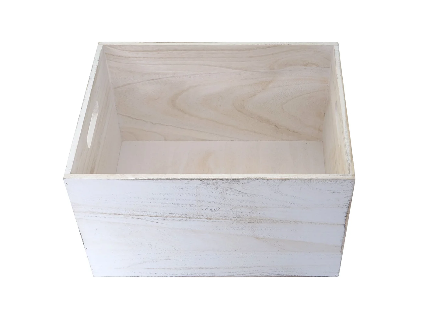 Boîte en bois MCW-C20,  40x30x24cm, blanc shabby