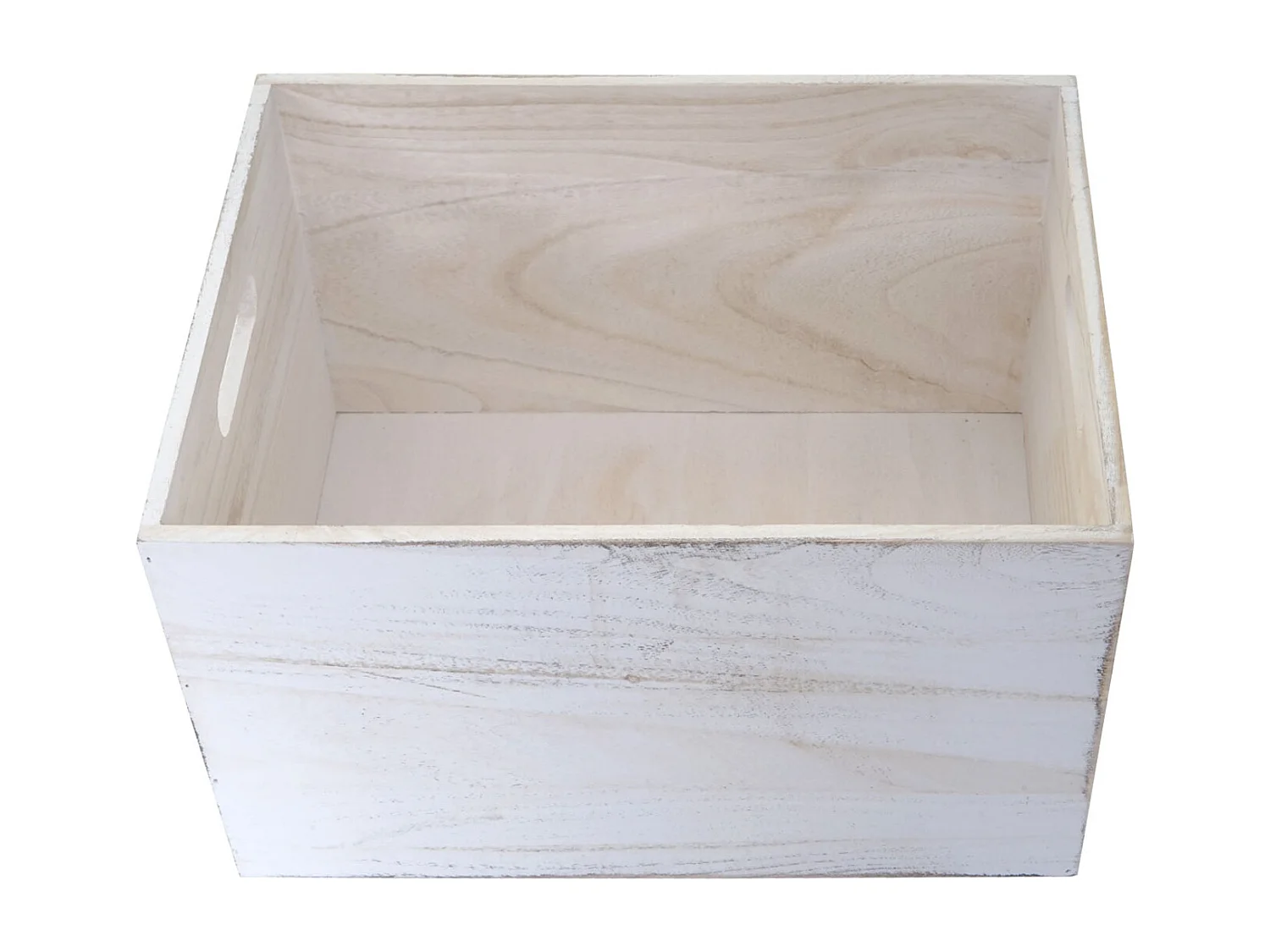 Boîte en bois MCW-C20,  40x30x24cm, blanc shabby