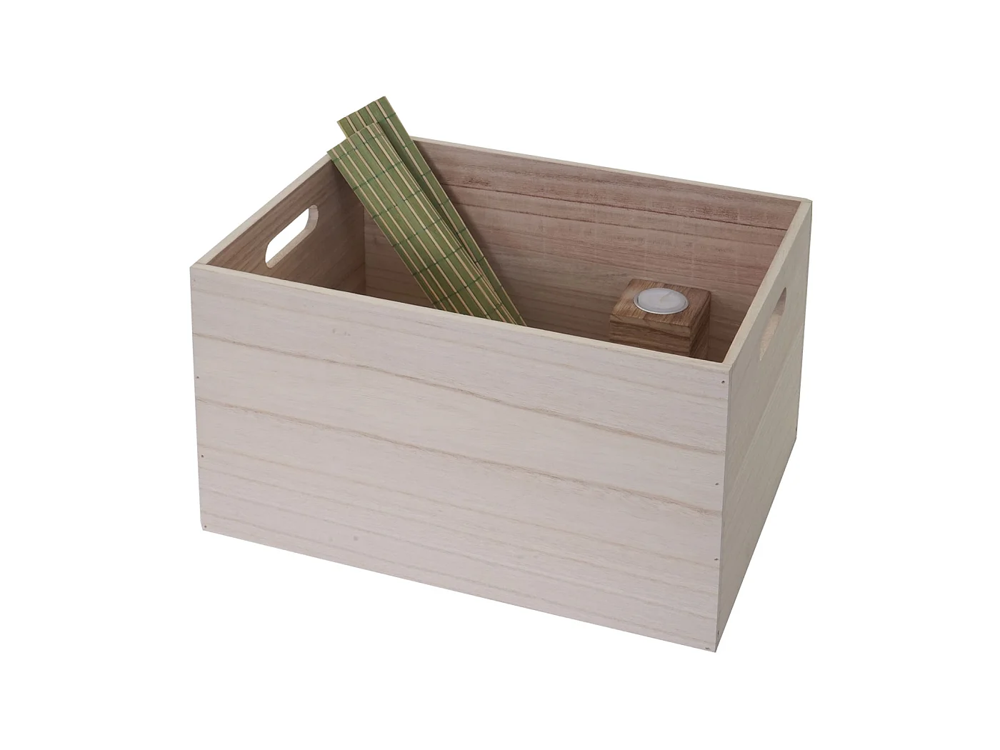 Boîte en bois MCW-C20,  40x30x24cm, brun naturel