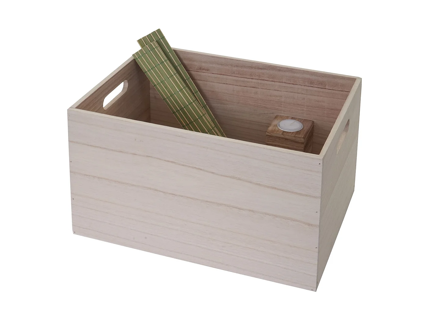 Boîte en bois MCW-C20,  40x30x24cm, brun naturel