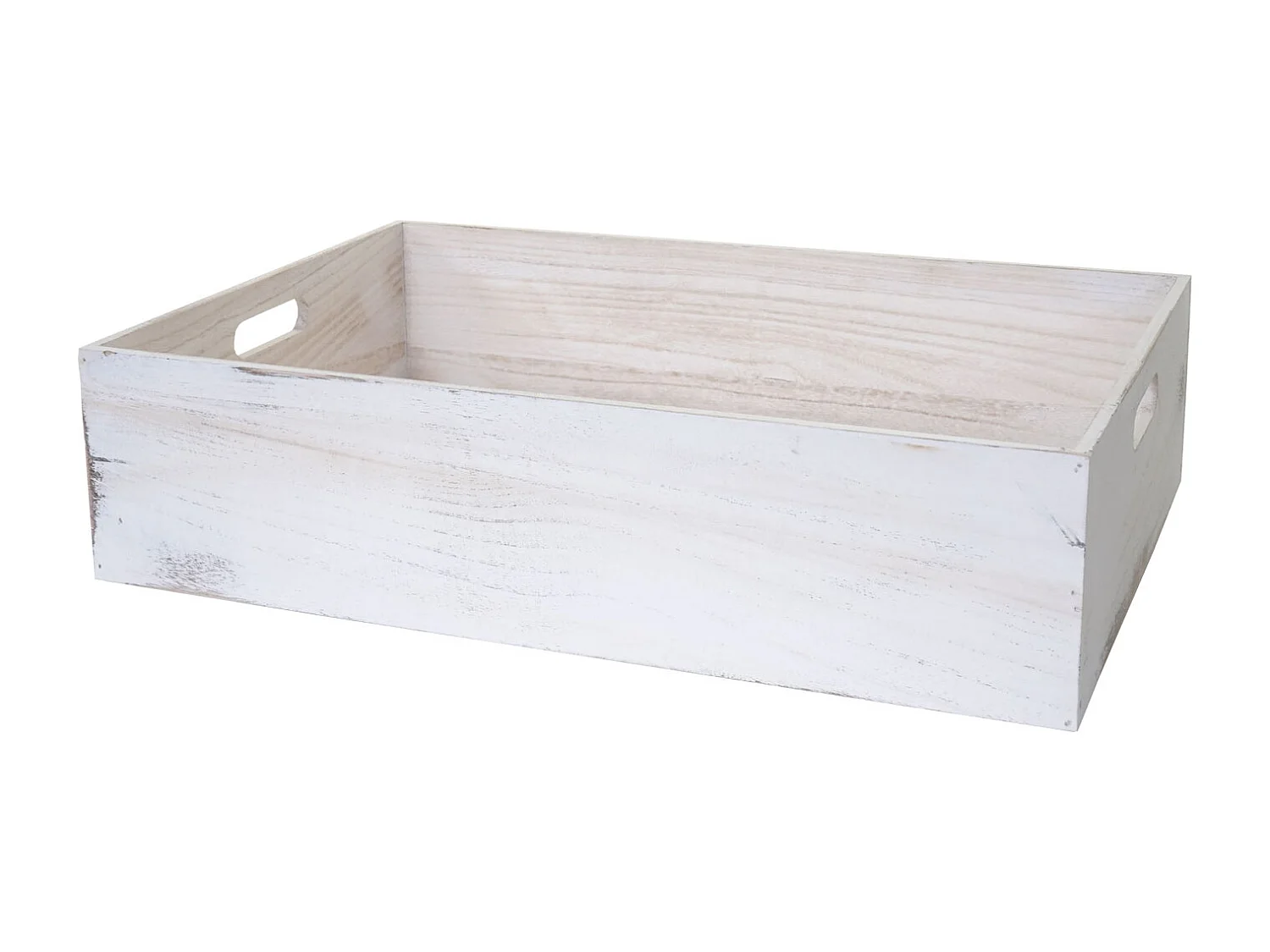 Pudełko drewniane MCW-C20 (zestaw 6 sztuk),  białe shabby