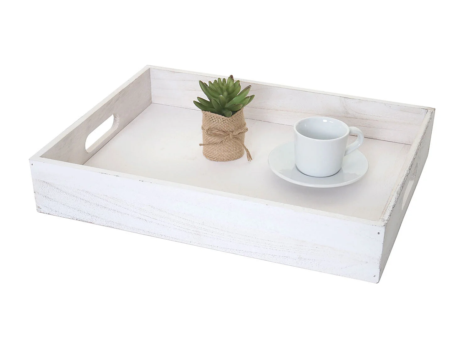 Pudełko drewniane MCW-C20 (zestaw 6 sztuk),  białe shabby