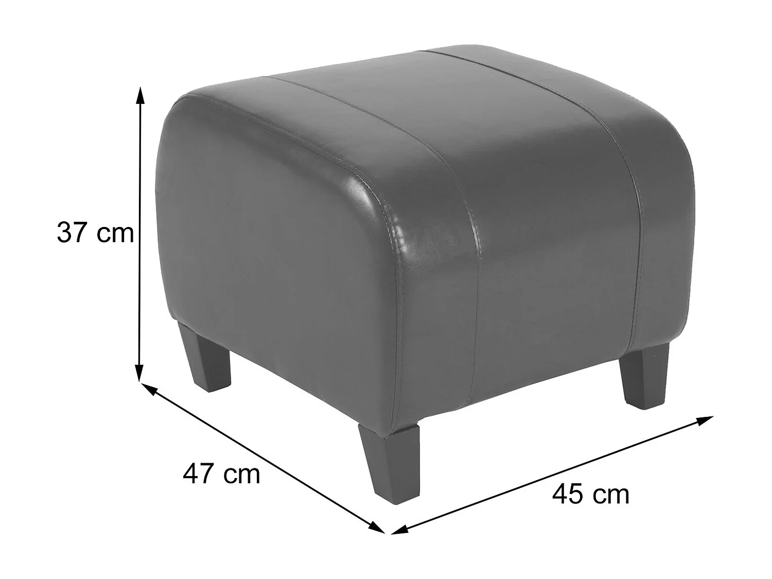 Zitbank Aversa,  zwart