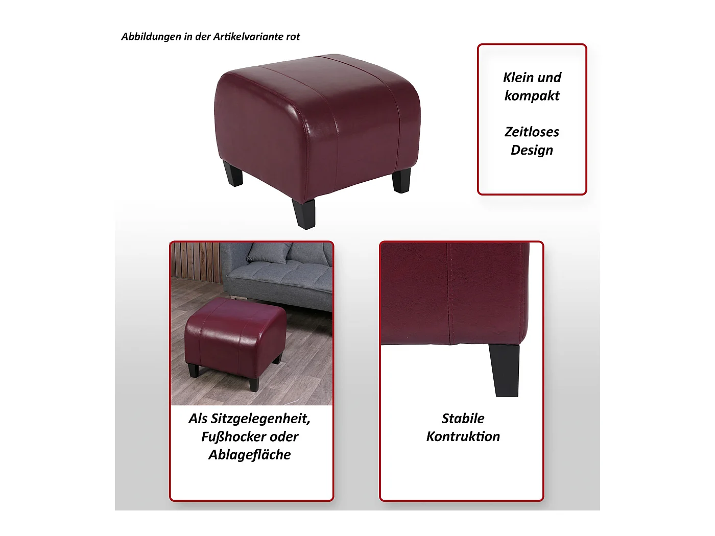 Taburete Aversa,  negro