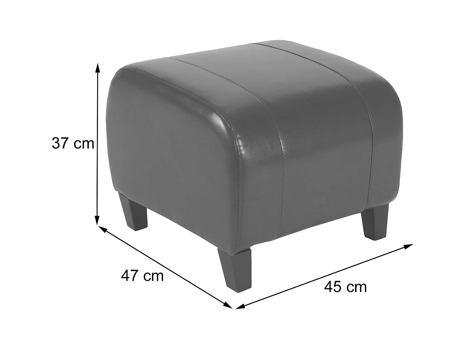 Taburete Aversa,  negro