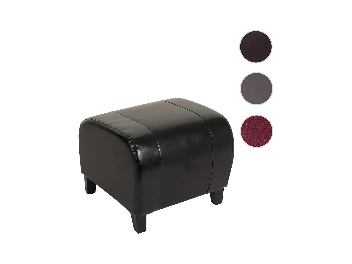 Taburete Aversa,  negro