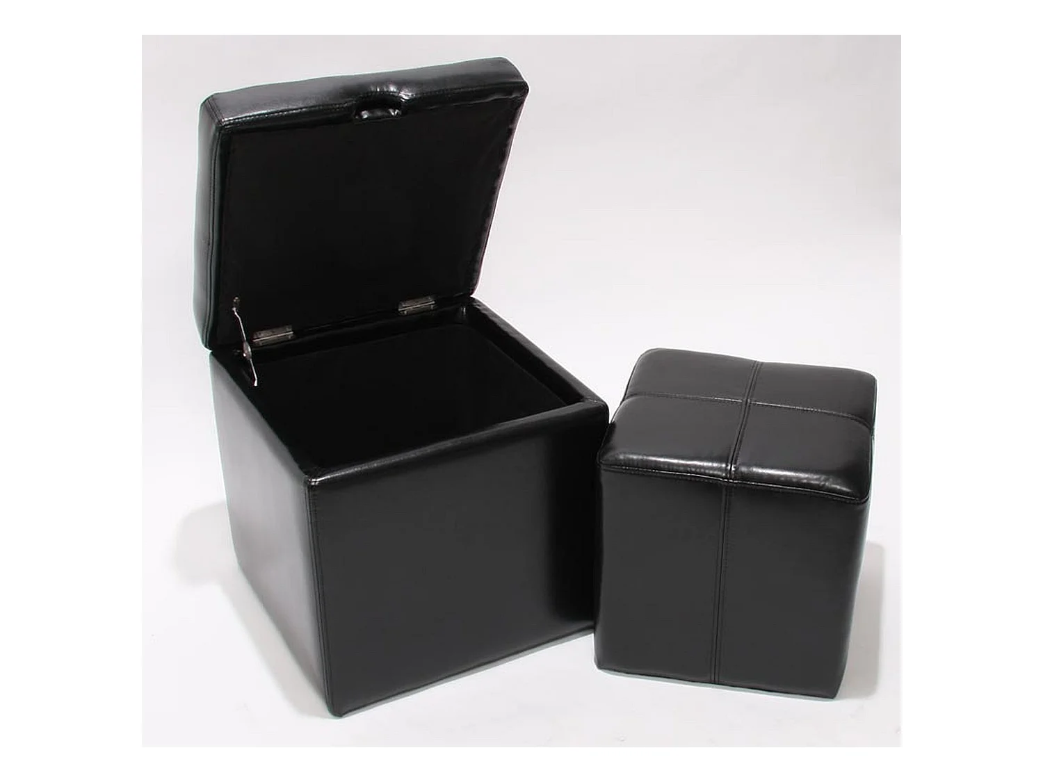 Pouf Carrara (lot de 2),  noir