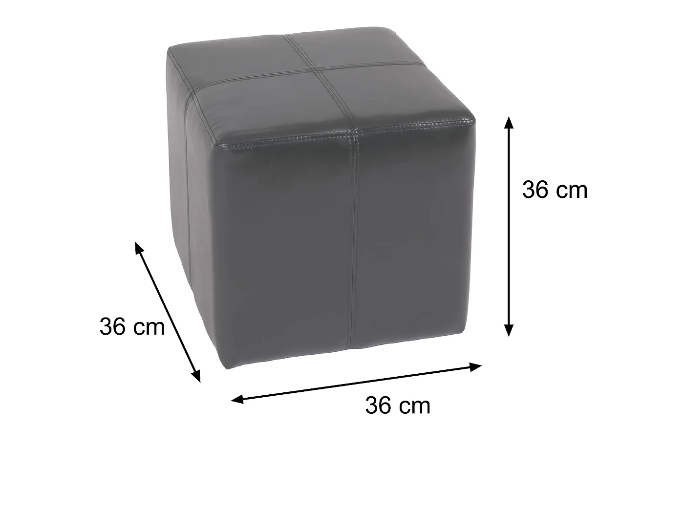 Carrara footstool,  black