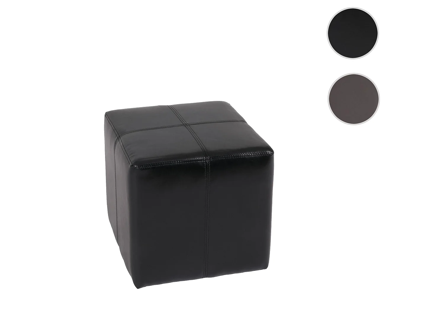 Carrara footstool,  black