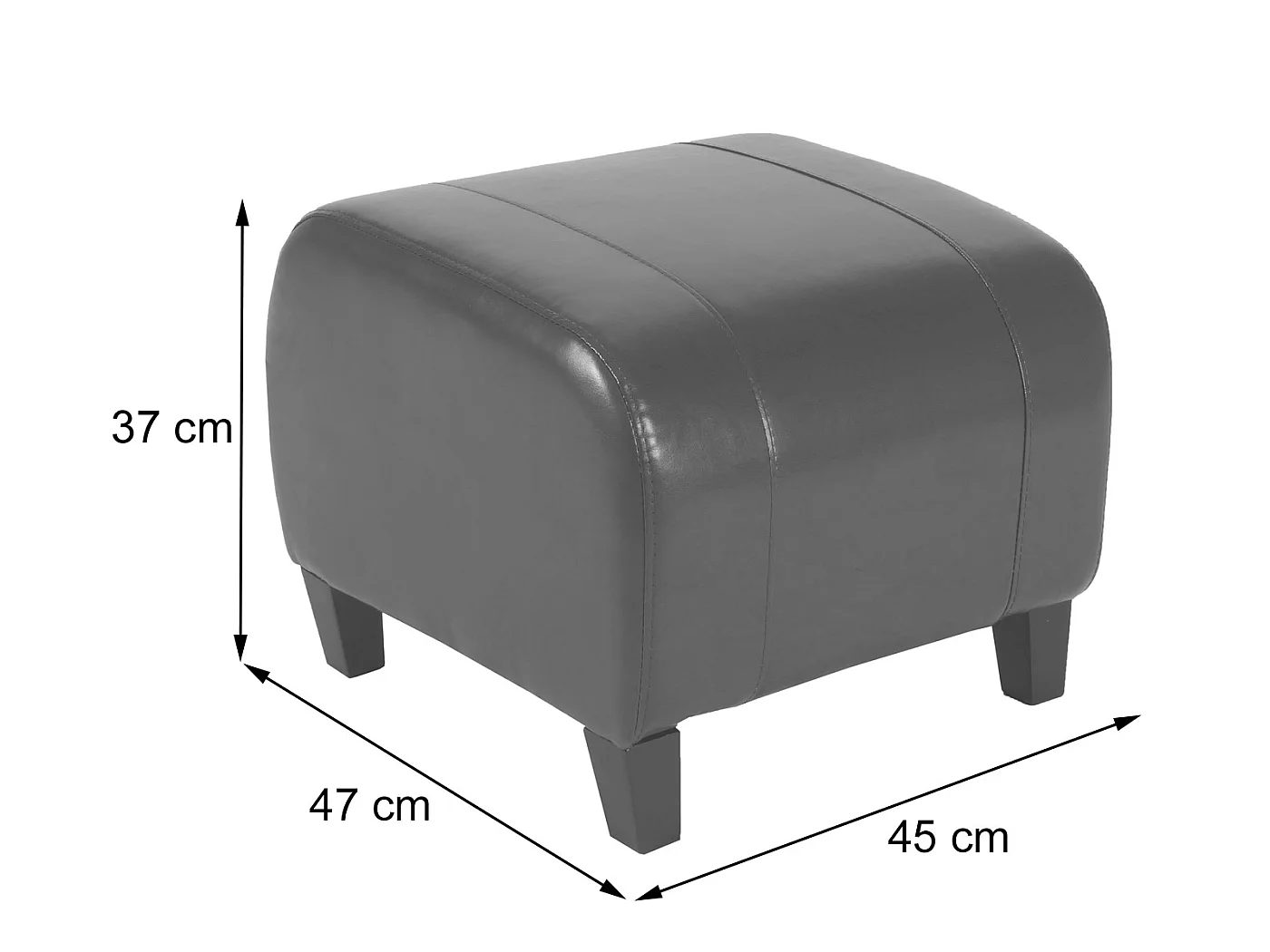 Stołek Aversa,  czerwony