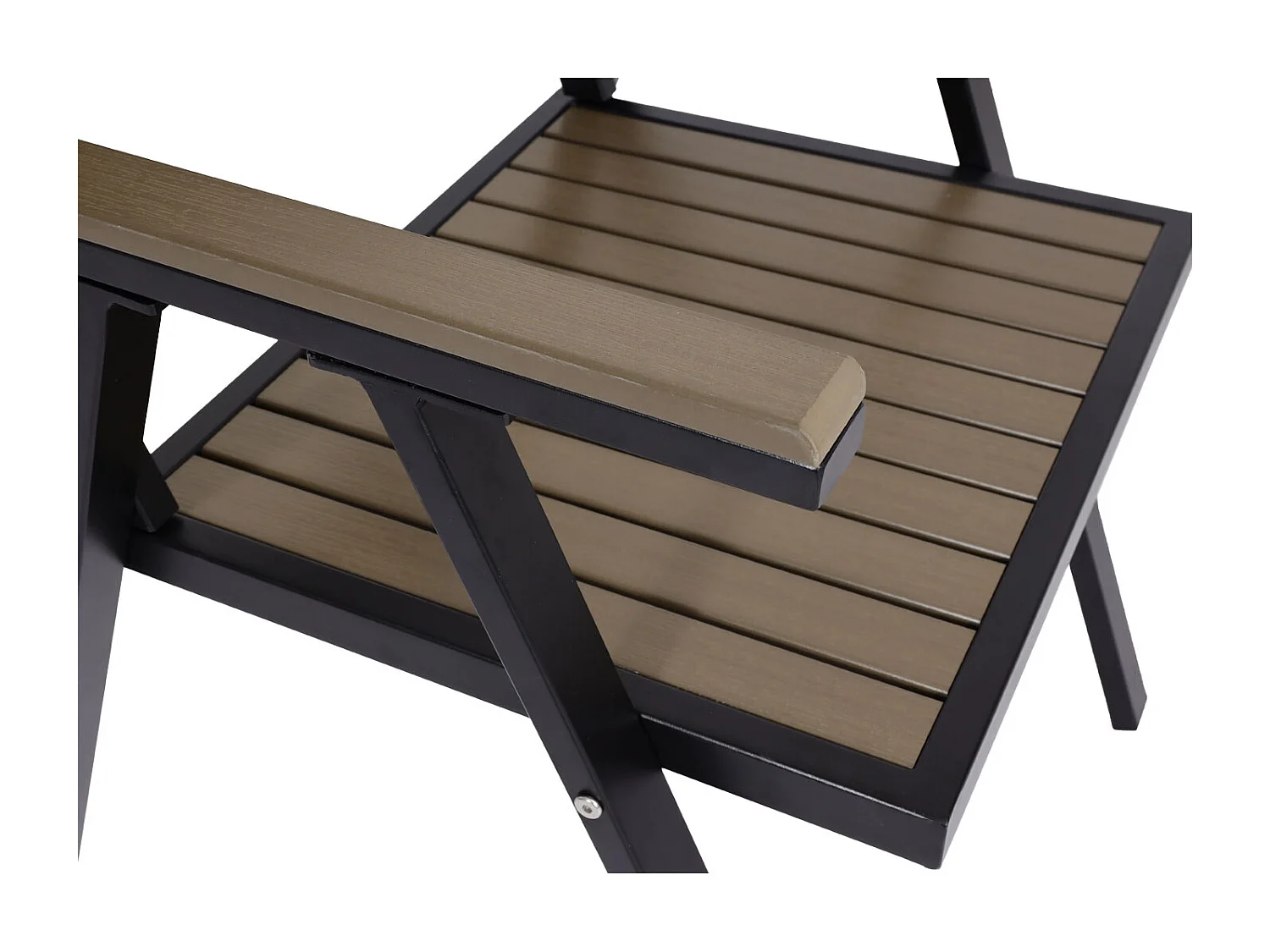 Gartenstuhl MCW-J95 (2er-Set), Gestell schwarz, grau